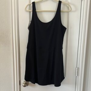 Black Athleisure Dress w/built in shorts